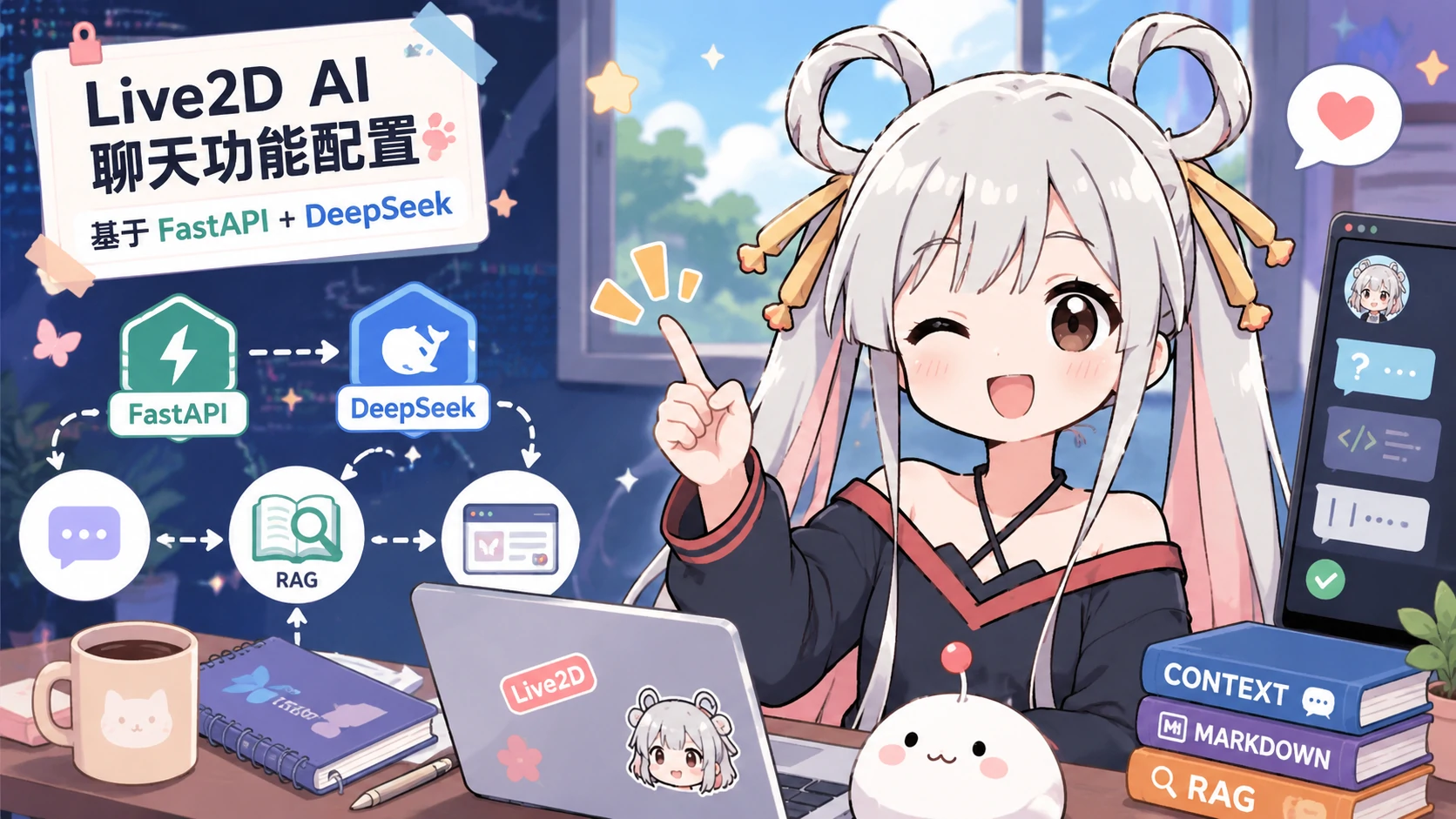 Live2D AI 聊天功能配置教程 — 基于 FastAPI + DeepSeek